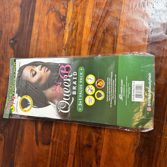 Urban Beauty Hair Other - Urban Beauty Queen B Braid Hair Extensions 40" 3+1 Pack #1 Black